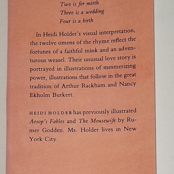 Crows: An Old Rhyme Illustrations Heidi Holder 9"x11" HC DJ 1st Ed 1987 Ex Cond - Picture 2 of 13